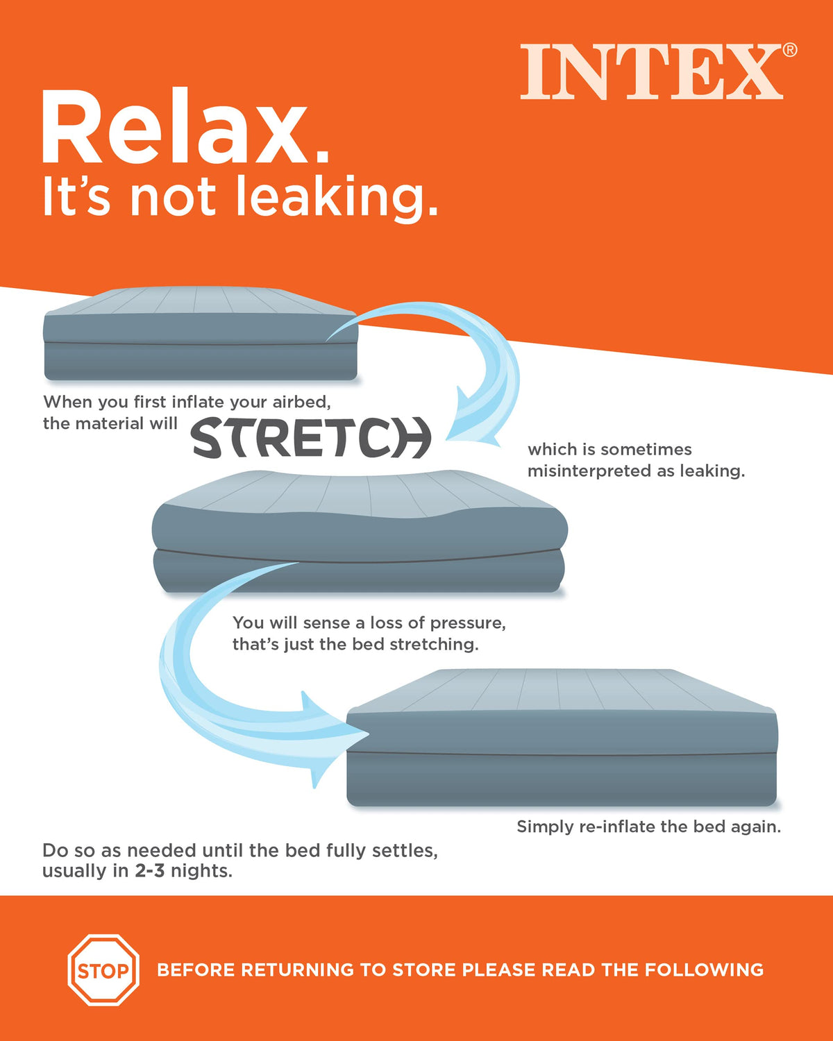 INTEX 64107E Dura-Beam Standard Prestige Air Mattress: Fiber-Tech – Twin Size – 10in Bed Height – 600lb Weight Capacity – Pump Sold Separately 🍁 All In One Marketplace Canada