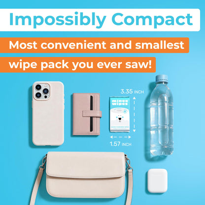 Impossibly Compact Travel Flushable Wipes - 99.5% Water and Aloe - Safe for Sensitive Skin, Hypoallergenic & Unscented - Travel Essentials for Adults, Kids & Baby Care (48 Wipes (8 Packs)) 🍁 All In One Marketplace Canada
