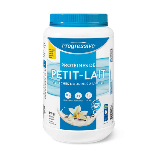 Progressive Grass-Fed 100% Whey Protein Powder Vanilla, 27g of New Zealand Whey Concentrate per Scoop for Muscle Gain, Pasture-Raised, Non-GMO, Canadian-Made Antibiotic-free, Hormone-free, 850 g 🍁 All In One Marketplace Canada