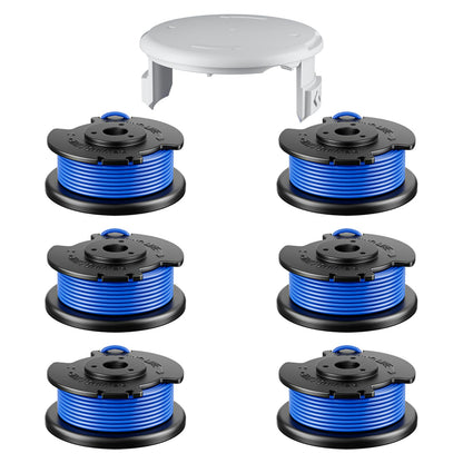 7 Pcs AC14RL3A Replacement Weed Wacker String for Ryobi One+, 0.065" Diameter String Trimmer Refill, and AC14HCA Cover Cap Compatible with Ryobi 18v, 24v, and 40v Cordless Trimmers(6 Spools+1 Cap) 🍁 All In One Marketplace Canada