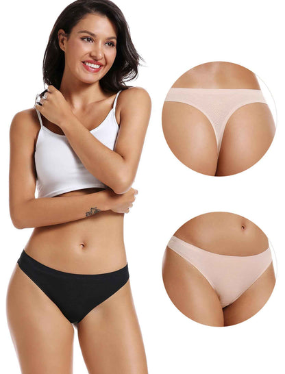 VOENXE Seamless Women Underwear Thongs,No Show Ladies Panties,Breathable Active Sports Thong,Invisible Workout Undies 5 Pack 🍁 All In One Marketplace Canada