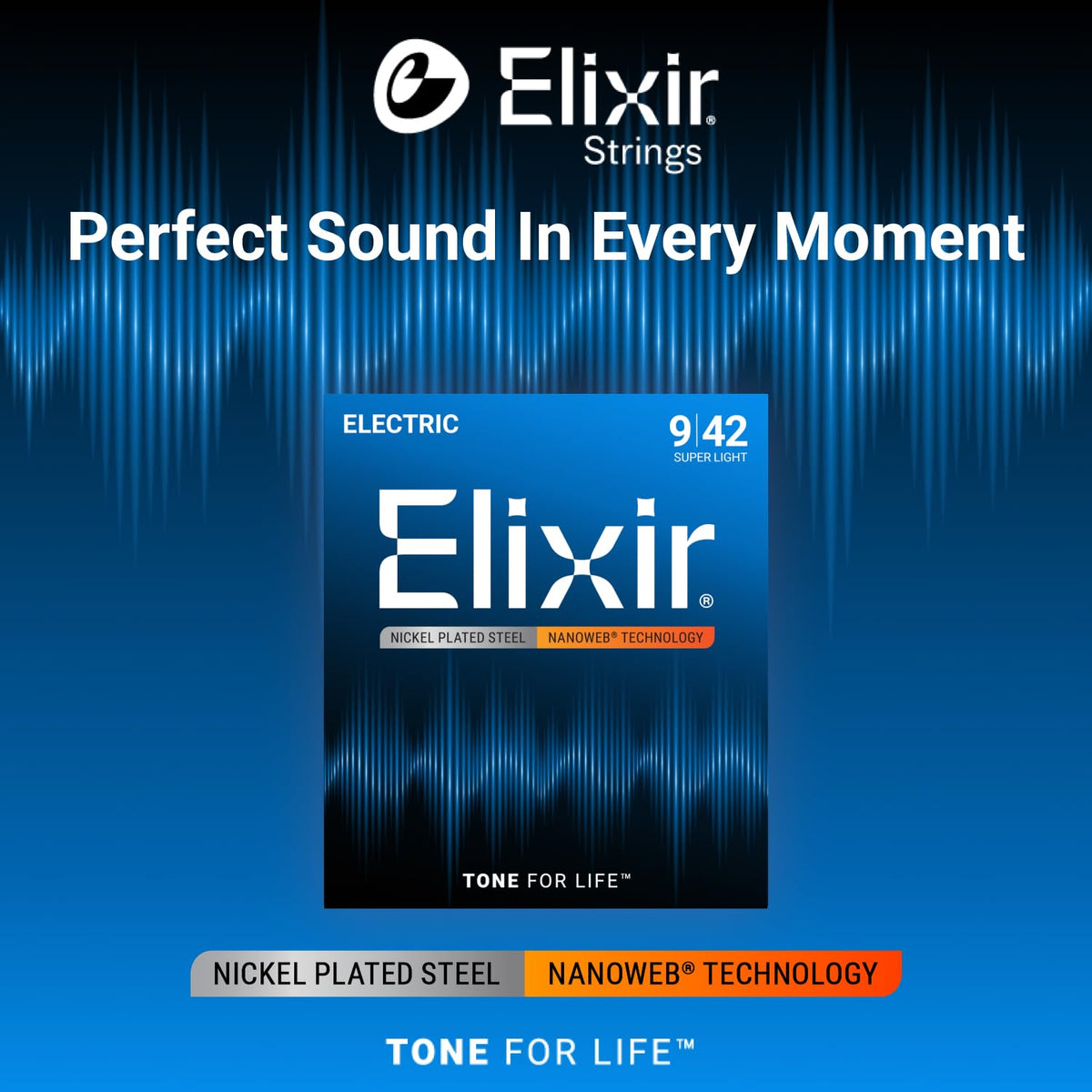 Elixir Electric Guitar Strings with Nanoweb Coating - Super Light 9-42 🍁 All In One Marketplace Canada