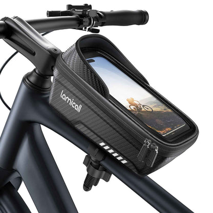 Lamicall Bike Frame Bag Waterproof - [Quick Install & Remove] 1.3L Bike Phone Bag with Sensitive Touch Screen, Bike Phone Holder with Rain Cover, Bicycle Top Tube Bag, Bike Accessories for Phones 4-7" 🍁 All In One Marketplace Canada