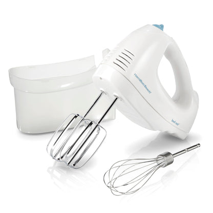 Hamilton Beach 6-Speed Electric Hand Mixer for Baking, 250W, QuickBurst, Snap-On Storage Case, Traditional Beaters & Whisk, White (62682G) 🍁 All In One Marketplace Canada