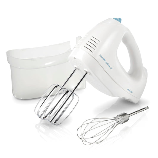 Hamilton Beach 6-Speed Electric Hand Mixer for Baking, 250W, QuickBurst, Snap-On Storage Case, Traditional Beaters & Whisk, White (62682G) 🍁 All In One Marketplace Canada