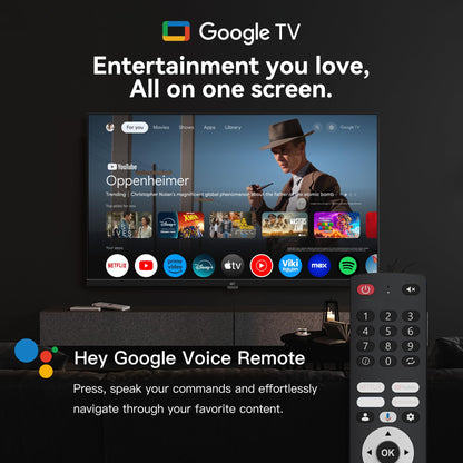 FPD 40-inch Smart TV, 1080p Full HD Google TV with Google Play Built-in Google Cast, HDR 10, Dolby Audio, Voice Remote, Stream Live Television (Palette-Series, CG40-P3) 🍁 All In One Marketplace Canada