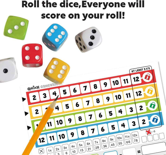 Gamewright Qwixx - A Fast Family Dice Game Multi-Colored, 5" 🍁 All In One Marketplace Canada