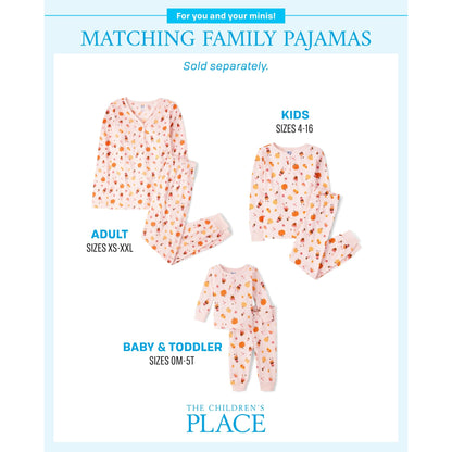 The Children’s Place Family Matching, Christmas and Holiday Pajama Sets, Cotton, Pumpkin/Candy Halloween, Medium