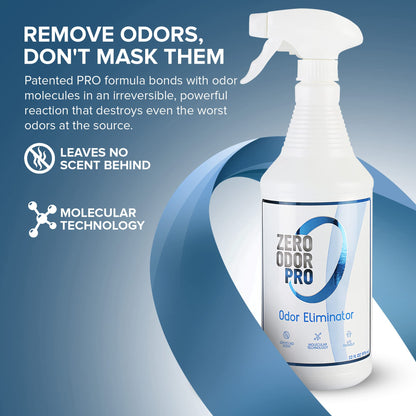 Zero Odor – Professional Odor Eliminator- Eliminate Extreme Air & Surface Odor– Patented Molecular Technology Best for Strong, Persistent Odor- Smell Great Again, 32oz(Over 700 Sprays) 🍁 All In One Marketplace Canada
