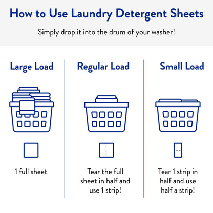 Clean People Laundry Detergent Sheets - Recyclable Packaging, Hypoallergenic, Stain Fighting - Ultra Concentrated, Laundry Soap - Fresh Scent, 96 Pack 🍁 All In One Marketplace Canada