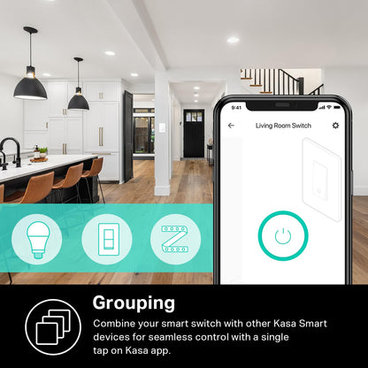 Kasa Smart Single Pole Light Switch by TP-Link (HS200P3) - Neutral Wire and 2.4GHz Wi-Fi Connection Required, Not Dimmer Switch, Works with Alexa and Google Home, No Hub Required, UL Certified, 3-Pack , White 🍁 All In One Marketplace Canada