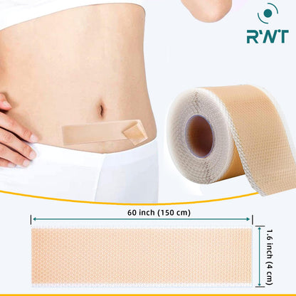 Silicone Scar Sheets, Silicone Scar Tape for Surgical Scars - 60" x 1.6" Roll - 1.5M, Medical Grade Reusable Scar Removal for Keloid, C-Section, and Tummy Tuck 🍁 All In One Marketplace Canada
