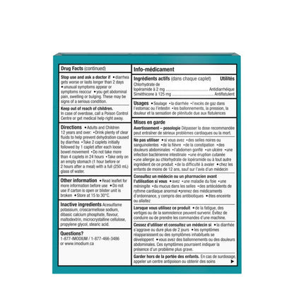 Imodium Complete Antidiarrheal and Gas Relief Caplets with Loperamide Hydrochloride, Simethicone, 40 Ct 🍁 All In One Marketplace Canada