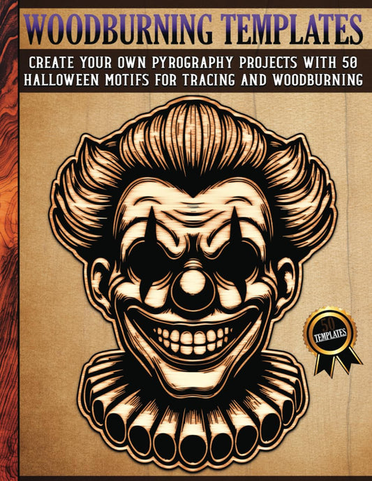 Woodburning Templates: Halloween Pyrography Stencils for Tracing and Wood Burning - Spooky and Creepy Motifs