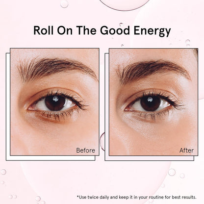 grace & stella Eye Serum Roller with Rose Quartz Rollerball - Hyaluronic Acid & Caffeine Under Eye Cream for Dark Circles & Puffiness - Airplane Travel Essentials - Vegan Skincare (15ml / 0.51floz) 🍁 All In One Marketplace Canada