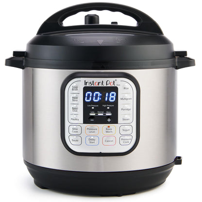 Instant Pot Duo 7-in-1 Electric Pressure Cooker, Slow Cooker, Rice Cooker, Steamer, Sauté, Yogurt Maker, Warmer & Sterilizer, 8 Quart, Stainless Steel/Black