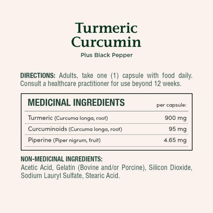 NATURE'S BOUNTY Turmeric Curcumin Plus Black Pepper, 1000 mg, Anti-inflammatory, Capsules, 108.9 g 🍁 All In One Marketplace Canada