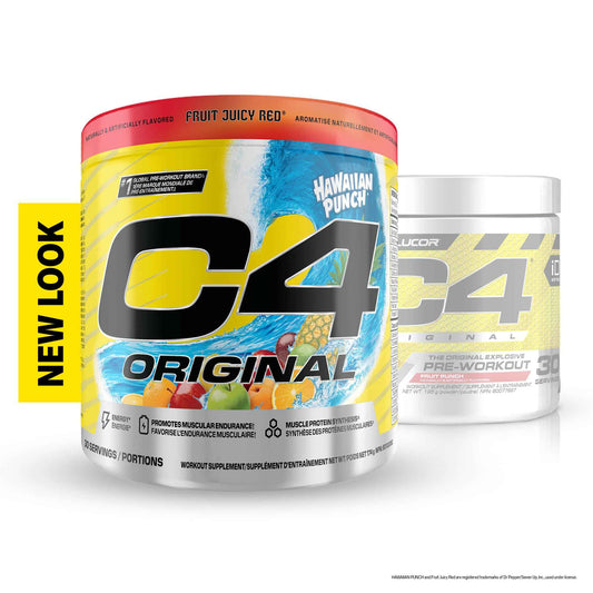 Cellucor C4 Original Pre Workout Powder - Sugar Free Preworkout Energy for Men & Women - 150mg Caffeine, Beta Alanine, Creatine - Hawaiian Punch Fruit Juicy Red, 30 Servings 🍁 All In One Marketplace Canada