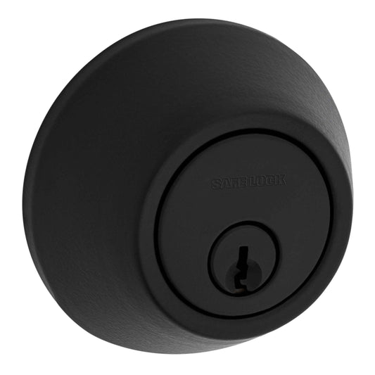 Weiser Safelock Matte Black Round Deadbolt Lock, ANSI/BHMA Grade 3 Certified Front Door Lock, Exterior Door Lock with Key, Traditional Door Locks for Entry Door 🍁 All In One Marketplace Canada