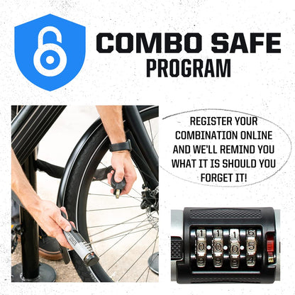 Kryptonite Combo Bike U-Lock Standard, Anti-Theft Security Bicycle Lock, 12mm Steel Shackle, 4-Digit Resettable Combination U Lock for Scooter Road Mountain Bikes 🍁 All In One Marketplace Canada