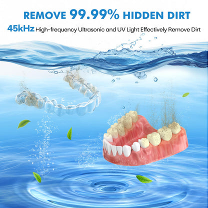 Upgraded Ultrasonic Retainer Cleaner Machine, 45kHz Ultrasonic Dentures Cleaner for Night Guards, Braces, Aligner, Toothbrush, Jewelry and More, 200ML Capacity, Black1 🍁 All In One Marketplace Canada