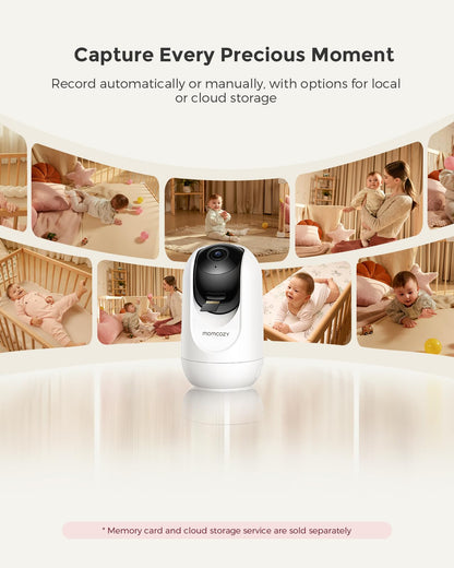 Momcozy Smart WiFi Baby Monitor with Camera and Audio, 5" 1080P Screen with Wall Mount, Motion & Cry Detection, Safe Fence,Clear Night Vision, 5000mAh Battery, 2-Way Talk, Photo & Video Recording,BM04 🍁 All In One Marketplace Canada