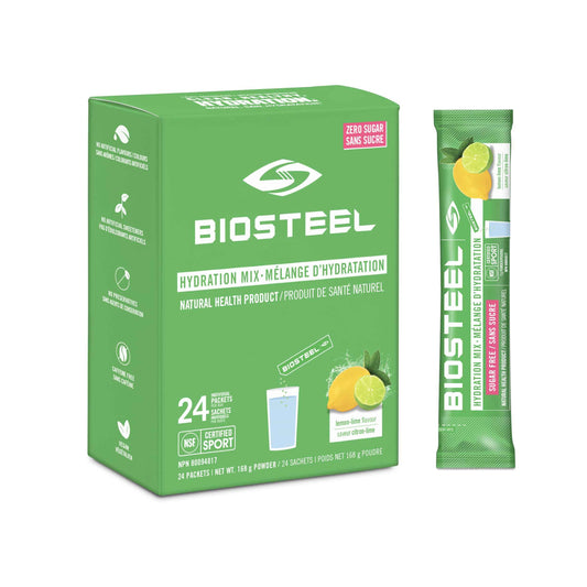 BioSteel Electrolyte Hydration Mix, Lemon Lime, 24 Sticks, Zero Sugar 🍁 All In One Marketplace Canada