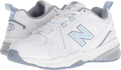 New Balance Women's 608 V5 Casual Comfort Cross Trainer, White/Light Blue, 8.5 W US 🍁 All In One Marketplace Canada