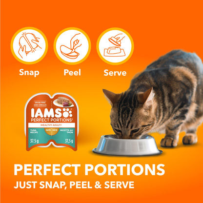 IAMS Perfect Portions Adult Wet Cat Food - Chicken and Tuna Paté Variety Pack, 75g (24 Pack) 🍁 All In One Marketplace Canada