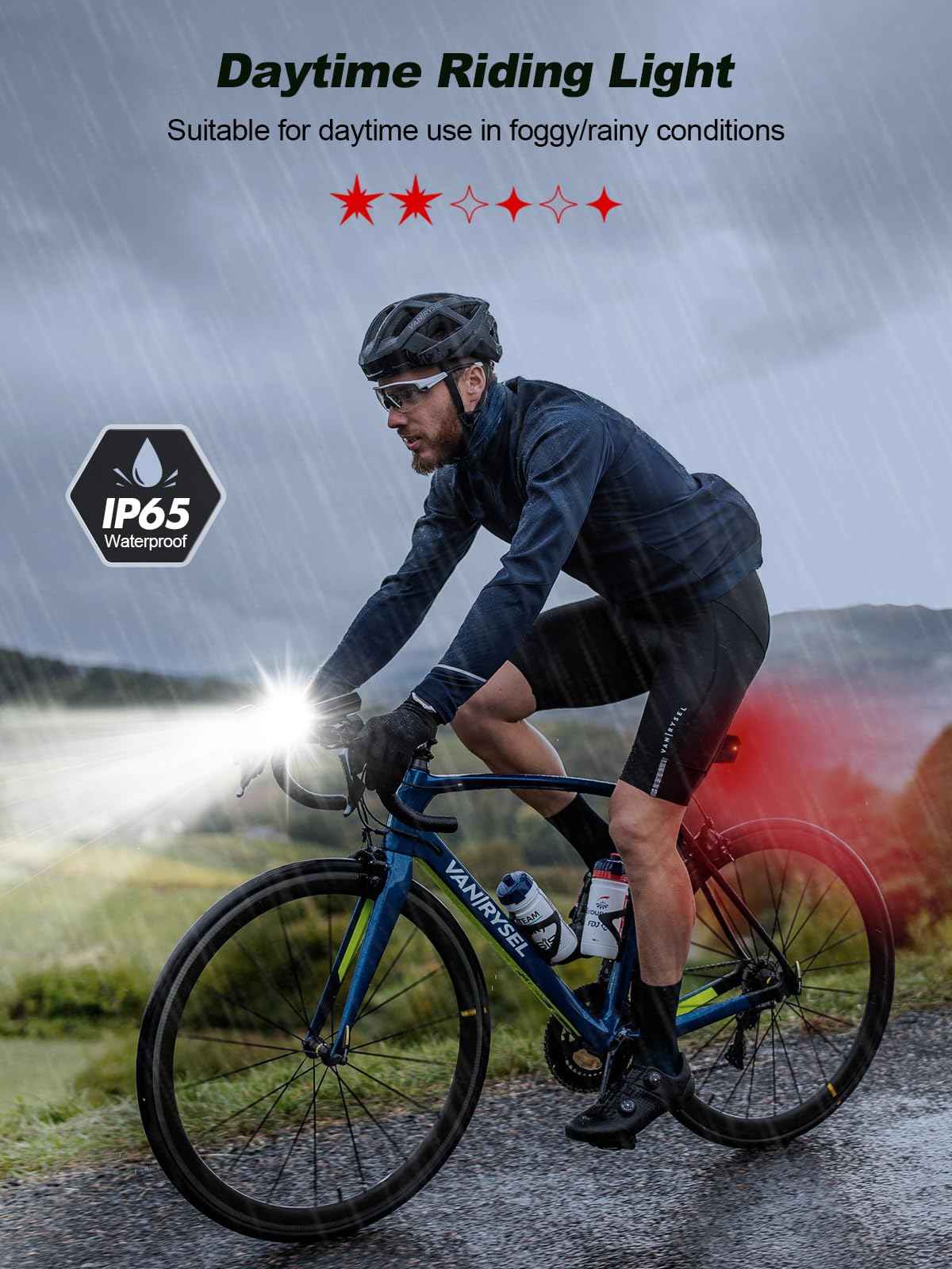 Oldowl Upgraded Bike Lights Super Bright, 4+6 Modes Rechargeable Bike Lights Front and Back with Side Lights, 360°Rotatable Bike Headlight, IP65 Waterproof Bicycle TailLight, Reflectors Accessories 🍁 All In One Marketplace Canada