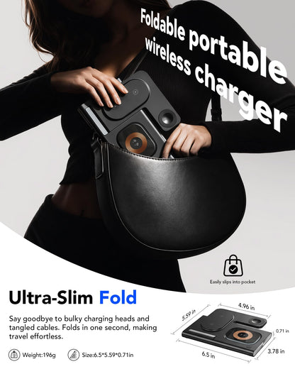 3 in 1 Foldable Wireless Fast Charging Station for Apple Multiple Devices 🍁 All In One Marketplace Canada