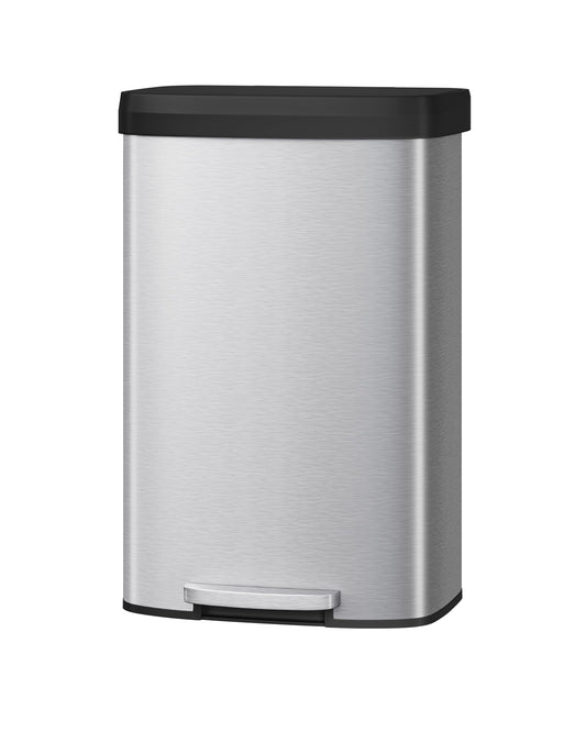Garvee 21 Gallon / 80 Liter Stainless Steel Trash Can with Lid, Large Garbage Can for Kitchen, Rustproof Step-on Kitchen Metal Trash Bin with Liner Rim, Rear Handle, Soft Close Plastic Lid, Silver 🍁 All In One Marketplace Canada