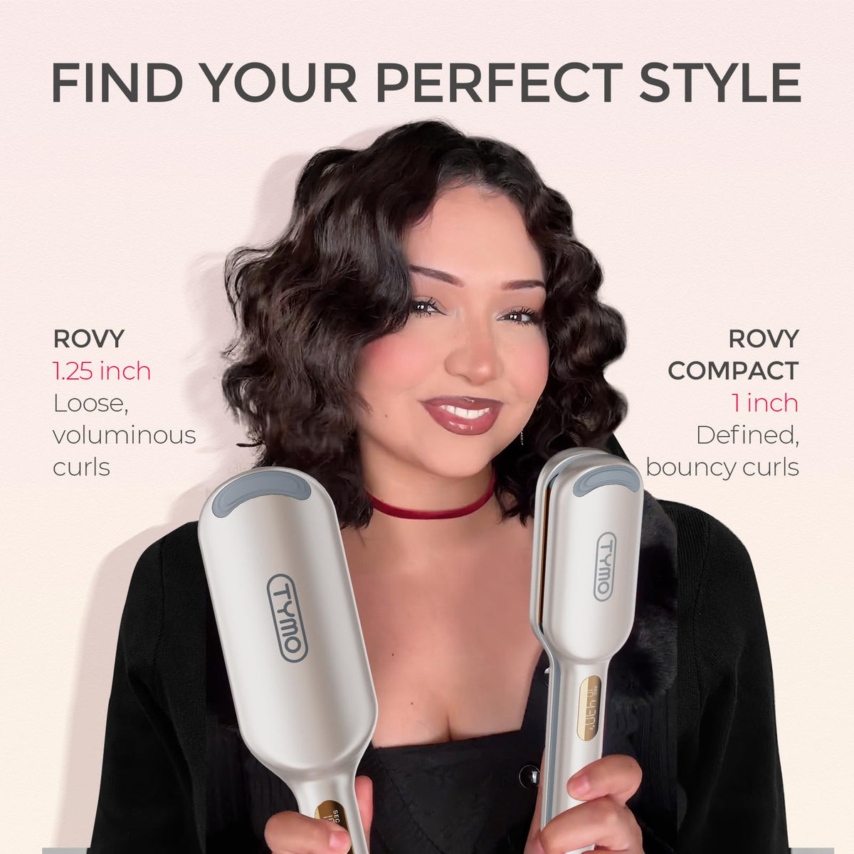 TYMO ROVY Hair Waver Curling Iron, 3-Barrel Ionic Hair Curler with 9 Heat Settings, Beach Waves Crimper for Women, Travel-Friendly, Anti-Scald, Fast Heating, Easy to Use, Elegant Gold, 1 Inch 🍁 All In One Marketplace Canada