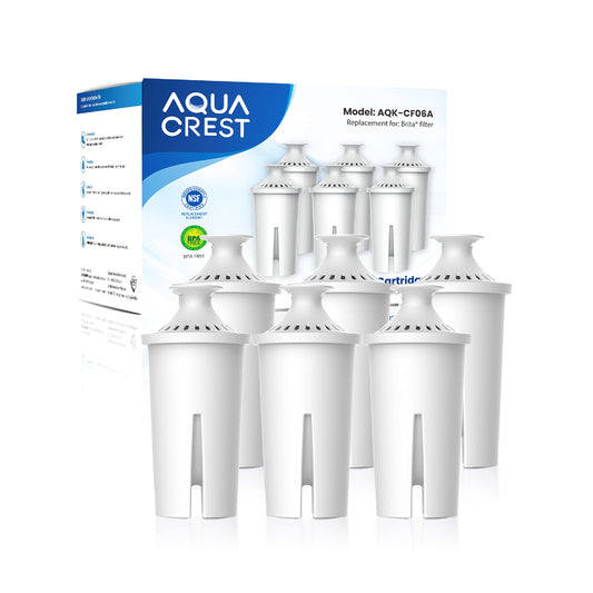 AQUA CREST CF06A Replacement for Brita® Filter, Brita® Water Pitchers and Dispensers, Classic OB03, Mavea® 107007, and More, NSF Certified Pitcher Water Filter, 1 Year Filter Supply, 6 Pack 🍁 All In One Marketplace Canada
