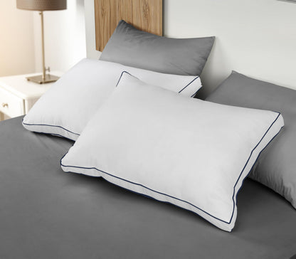 Utopia Bedding Bed Pillows for Sleeping Queen Size (Navy Hem), Set of 2, Cooling Hotel Quality, Gusseted Pillow for Back, Stomach or Side Sleepers 🍁 All In One Marketplace Canada