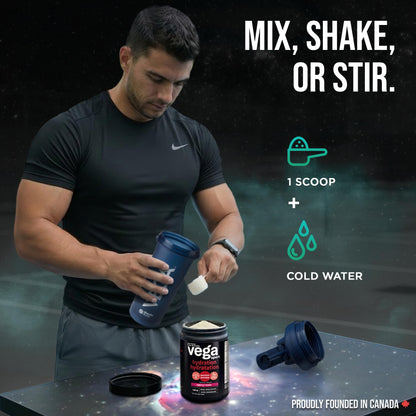 Vega Sport Hydration Electrolyte Powder, Plant Based for Fast Post Workout Hydration – Sugar-Free Berry, 40 Servings, 148 grams 🍁 All In One Marketplace Canada