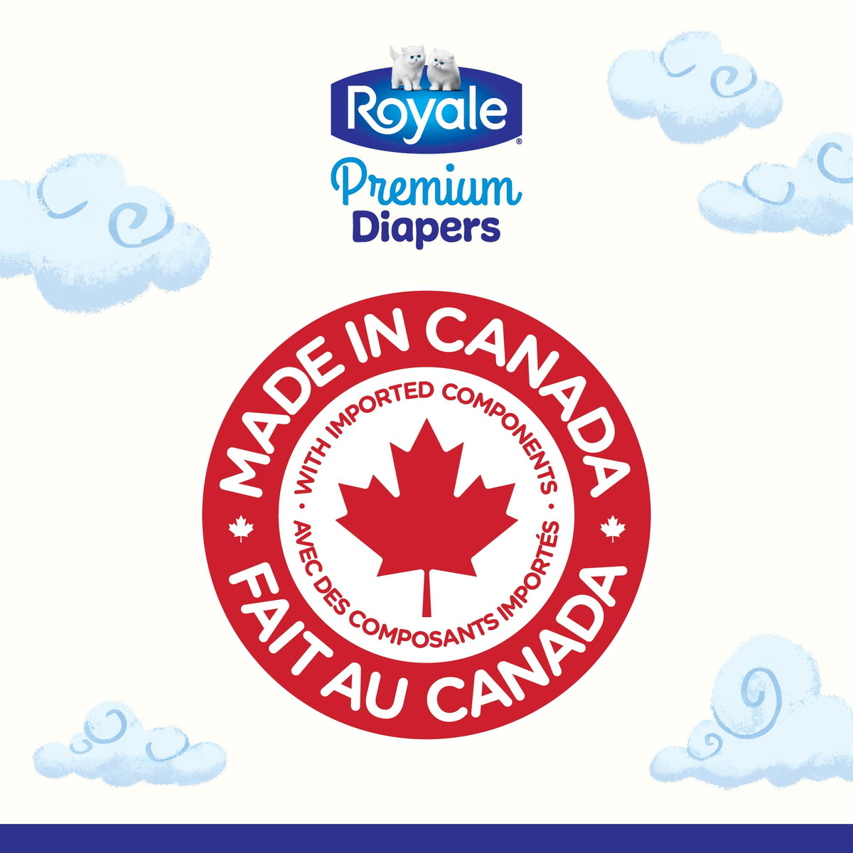 Royale Premium Diapers, Size 7 (41+ lb), 102 Count, Disposable Baby Diapers (Packaging may vary) 🍁 All In One Marketplace Canada