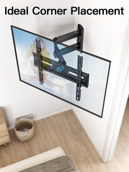 Pipishell Full Motion TV Wall Mount for 26-65 Inch TVs up to 77 lbs, Height Adjustable Corner Wall Mount Bracket with Articulating Arm, Swivel Extension Tilt, Max VESA 400x400mm, PIMF9 🍁 All In One Marketplace Canada