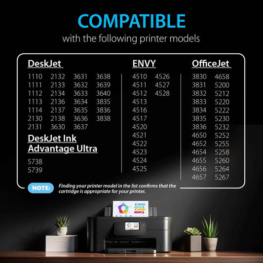 Smart Ink Remanufactured Ink Cartridges Replacement for HP 63 XL 63XL (Black & Color 2 Combo Pack) for Envy 4520 4522 4516 OfficeJet 3833 3830 4650 3836 5255 5200 DeskJet 3630 3632 3836 3634 Printer 🍁 All In One Marketplace Canada