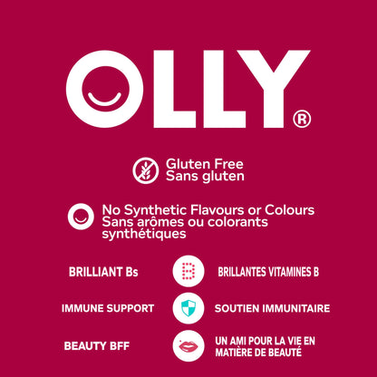 OLLY Women's Multi Gummy Supplement with no artificial flavours and colours Blissful Berry multivitamin to help support women's health 45 day supply, 90 gummies 🍁 All In One Marketplace Canada