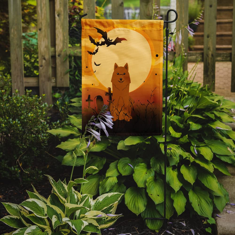 Caroline's Treasures BB4288GF Halloween Karelian Bear Dog Garden Size Flag, Small, Multicolor