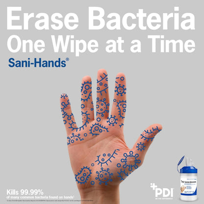 Sani-Hands Hand Sanitizer Wipes, Ethyl Alcohol Wipes Individually Wrapped with Aloe and Vitamin E, Hand Sanitizer Travel, Home, Outdoor Use, 5 in x 8 in, 100 Wipes, 1 Pack 🍁 All In One Marketplace Canada