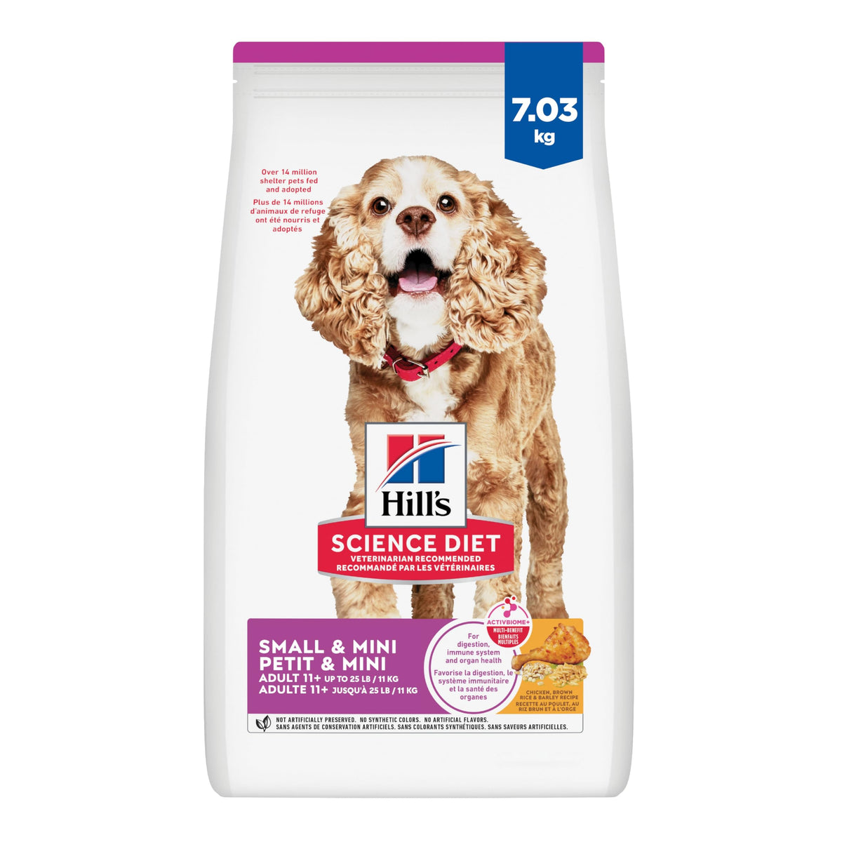 Hill's Science Diet Senior 11+ Small & Mini Chicken Meal, Barley & Brown Rice Recipe Dry Dog Food 7.03 kg Bag 🍁 All In One Marketplace Canada