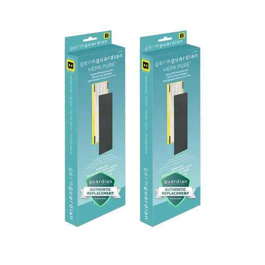 Germ Guardian FLT48252PK HEPA Genuine Air Purifier Replacement Filter B Multi-Pack for GermGuardian AC4300BPTCA, AC4900CA, AC4825, AC4825DLX, AC4850PT, CDAP4500BCA, CDAP4500WCA and More, 2-Pack 🍁 All In One Marketplace Canada