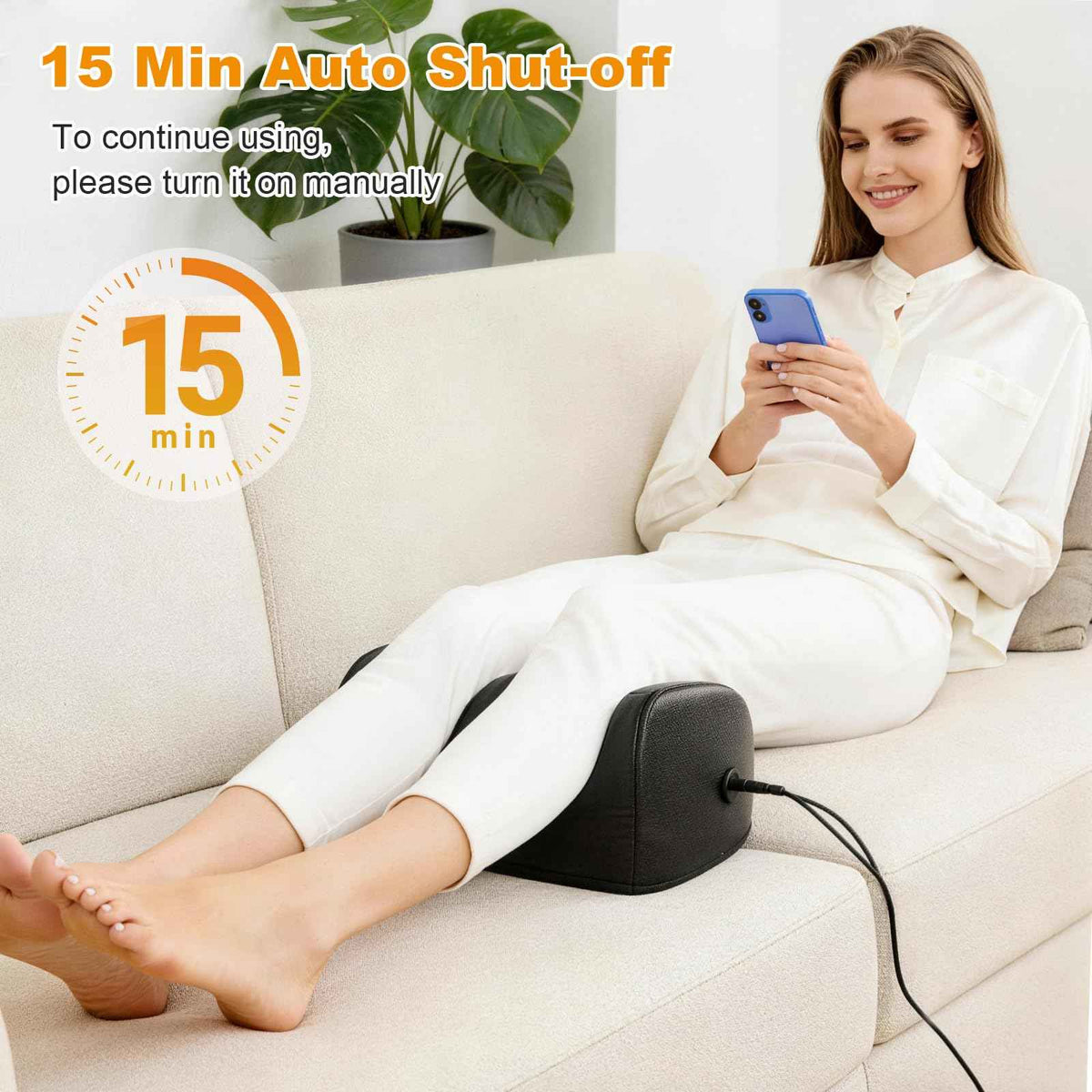LINGTENG Foot Massager with Heat, with Massage Rollers, 3 Settings, Bi-Directional Rotation, Shiatsu Calf Massager for Calf, Foot and Sole Massage, Gift for Mum, Dad and Friends 🍁 All In One Marketplace Canada