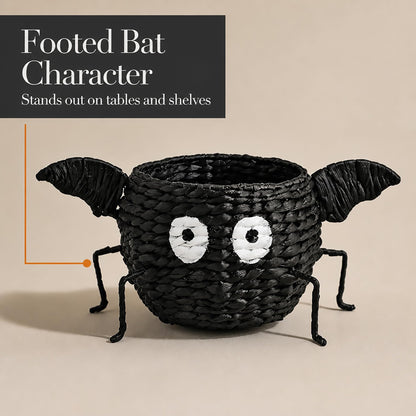 Mud Pie Halloween Bat Candy Bowl, Footed Hyacinth Serving Bowl
