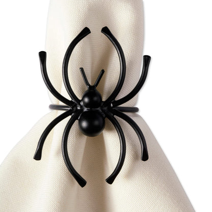 DII Napkin Rings for Halloween, Parties, Everyday, Set of 6, Spider