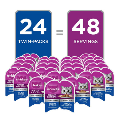 WHISKAS Perfect PORTIONS Kitten Wet Cat Food, Salmon Flavour, 75g 🍁 All In One Marketplace Canada