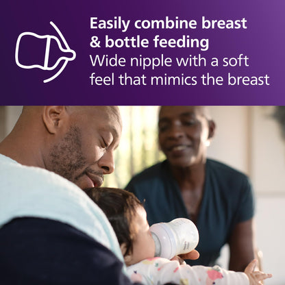 Philips Avent Natural Baby Bottles with Natural Response Nipples (Medium Flow, Flow 3), 9oz, 3-pack, SCY903/03 🍁 All In One Marketplace Canada