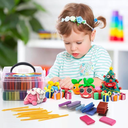 CiaraQ Polymer Clay 50 Colors Starter Kit - Oven Bake Modeling Clay for Kids & Artists, Non-Sticky DIY Clay with Sculpting Tools, Fun Gift for Children Ages 4+, 2.8 lb 🍁 All In One Marketplace Canada